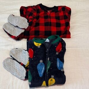 Carter's Holiday Fleece Footie Pajamas size 6